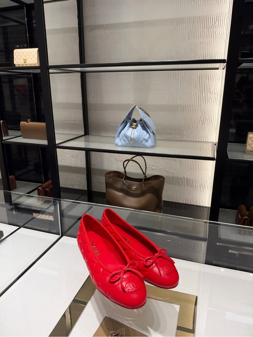 Chanel 26B Red Ballet Flats | Sizes 37.5C
